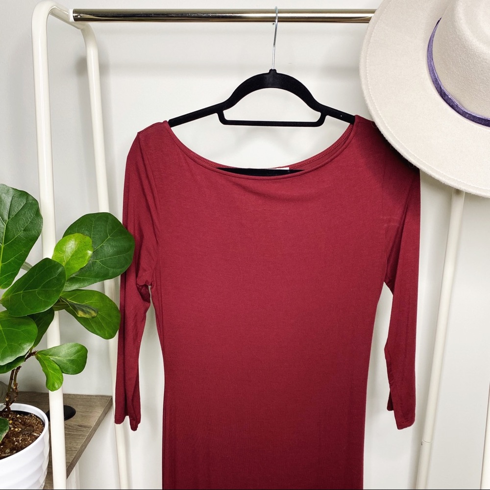 JustFab • Burgundy Midi Dress